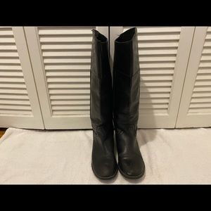 MIA Black Leather Rider Boots-Size 7